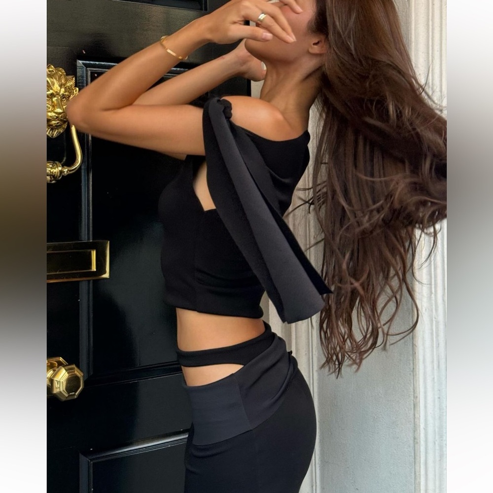 GORGEOUS KHY NWT Sueded Stretch Knotted Top - Picture 9 of 16